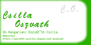 csilla oszvath business card